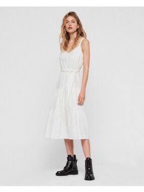 All Saints Simone Adi Dress in White